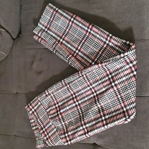 Plaid overlap Waistband pants